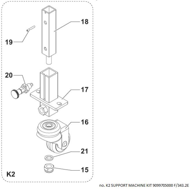 NILFISK SUPPORT MACHINE KIT 9099705000 F/343.2E