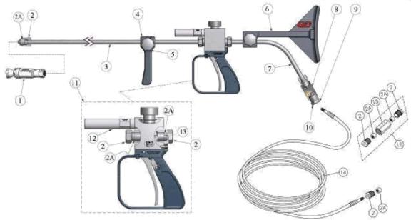 NILFISK DUMP GUN/LANCE 40K PSI 700550906 F/C2070