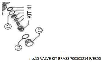 NILFISK VALVE KIT BRASS 700505214 F/E350