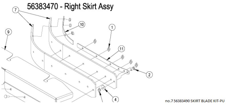 NILFISK SKIRT BLADE KIT-PU 56383490 F/BR855