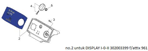 NILFISK DISPLAY I-0-II SET 302003399 F/ATTIX 961