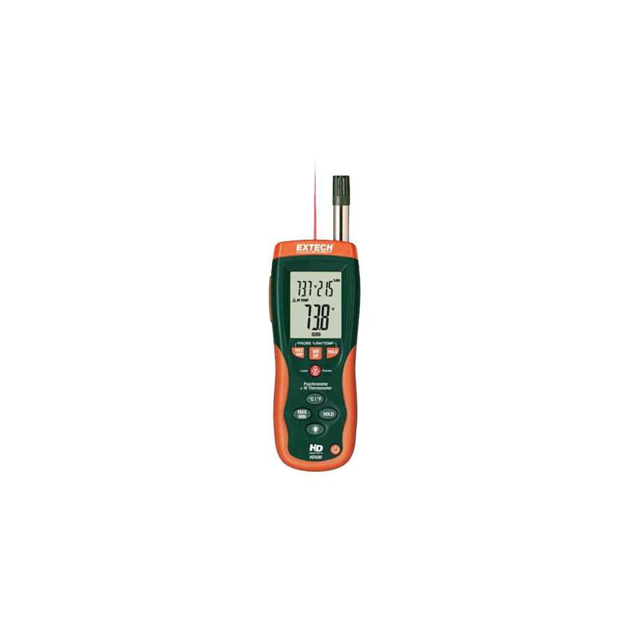 EXTECH PSYCHROMETER WITH IR THERMOMETER HD500