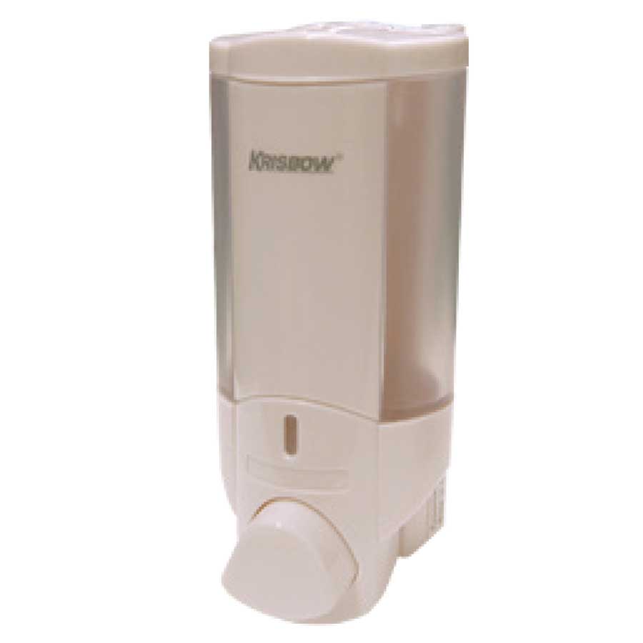 KRISBOW SOAP DISPENSER 200ML SINGLE WHITE