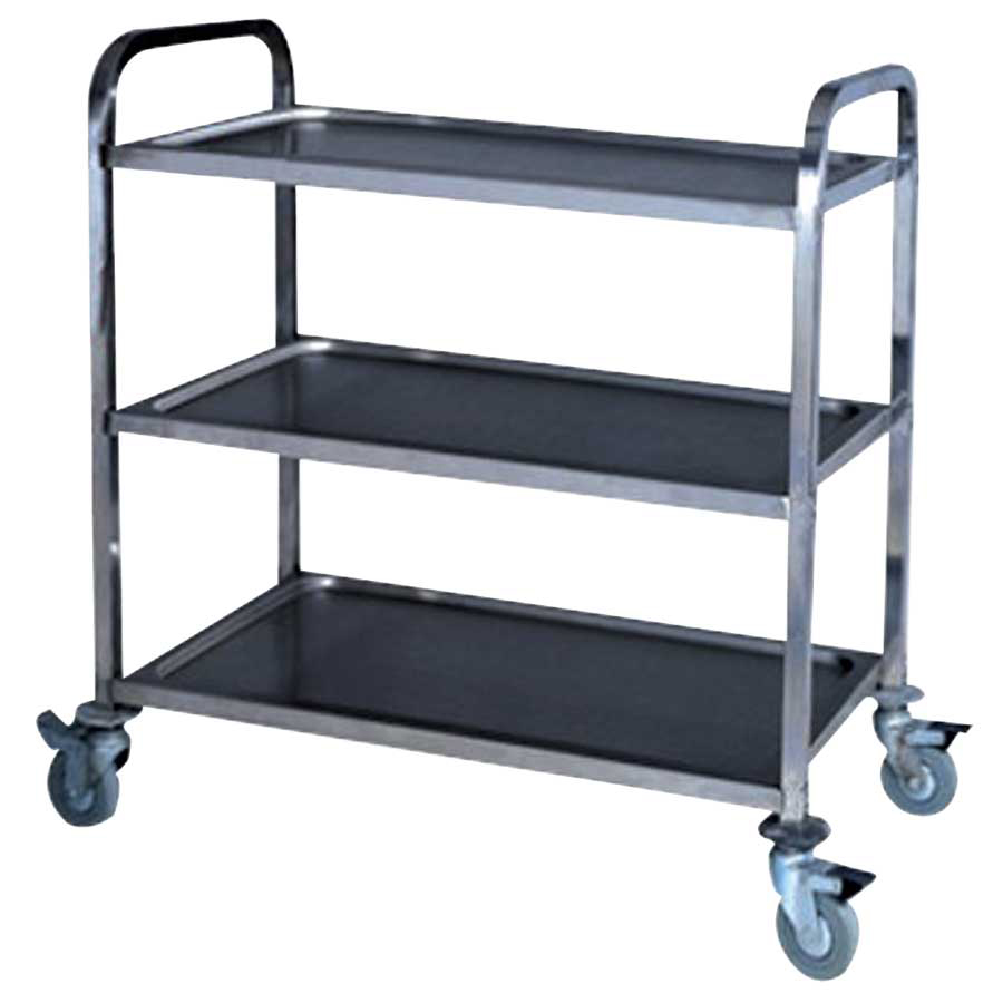 KRISBOW SERVICE CART S/STEEL 85X45X89 CM