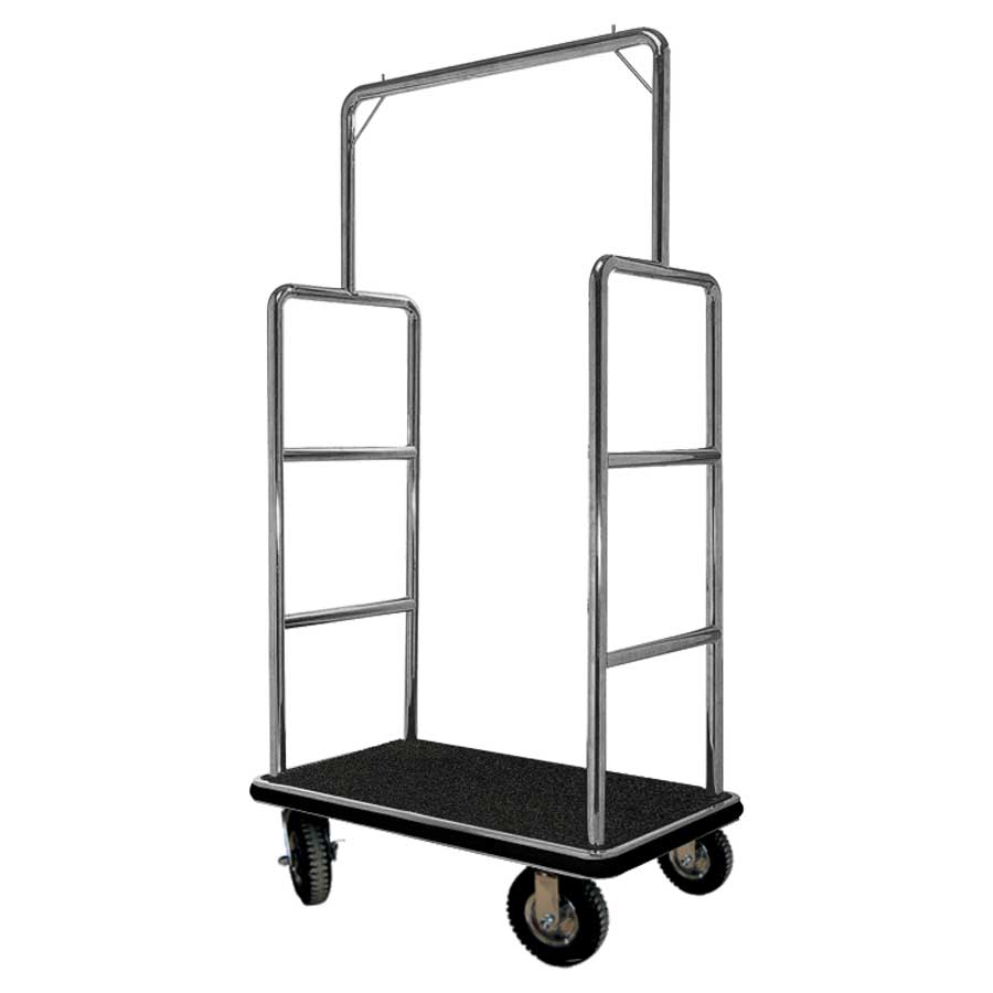 KRISBOW LUGGAGE CART BLACK CARPET 105X61X182CM