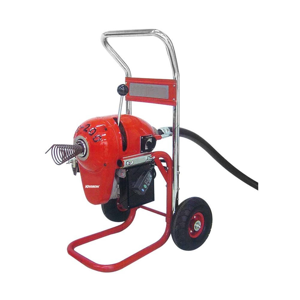 KRISBOW DRAIN CLEANER 200MM MOTOR WITH STAND