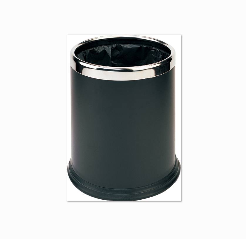 KRISBOW DUST BIN ROUND GUEST ROOM BLACK