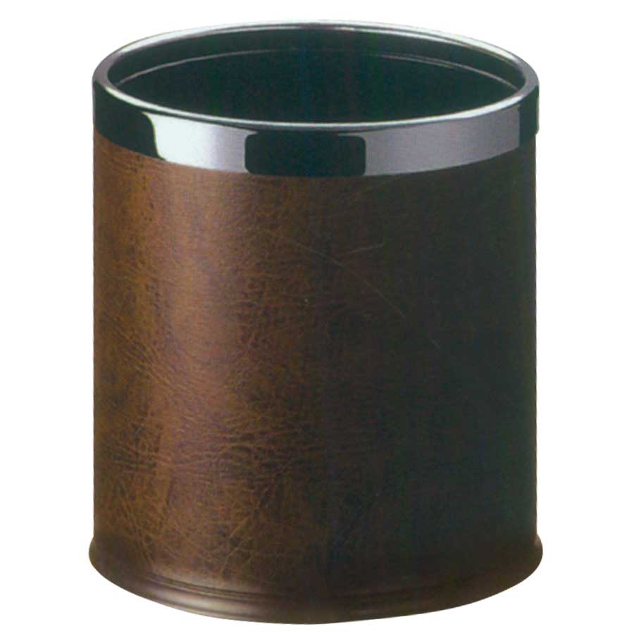 KRISBOW DUST BIN BROWN ROUND GUEST ROOM