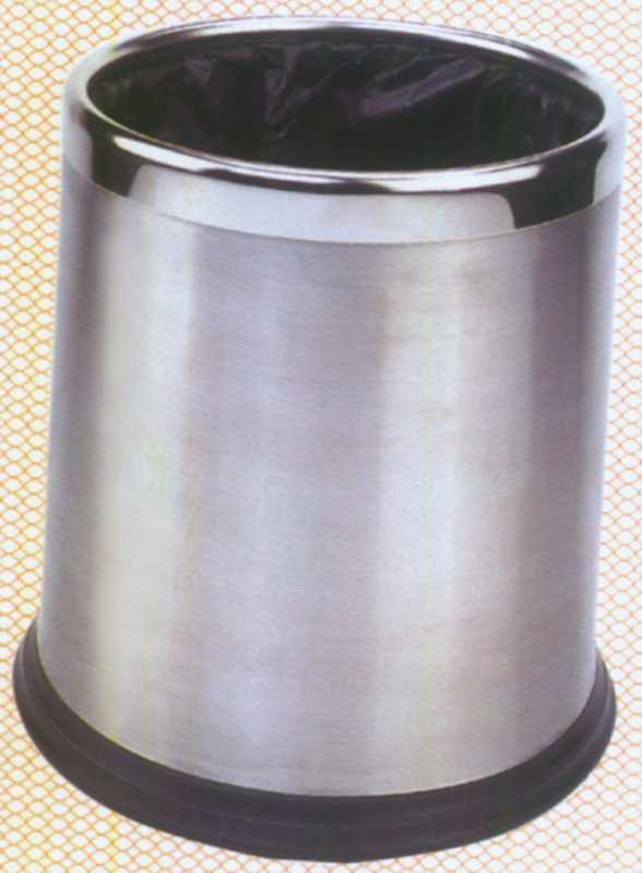 KRISBOW DUST BIN ROUND STAINLESS STEEL 22.5X27CM