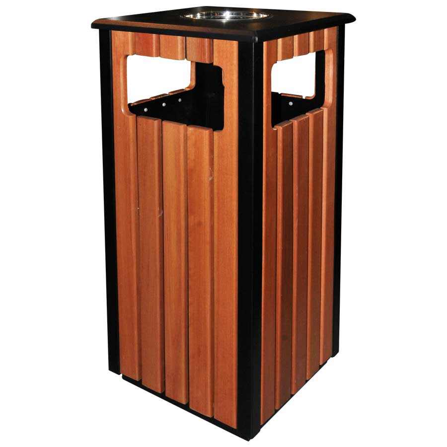 KRISBOW DUST BIN ARTIFICIAL WOOD 35X35X81CM