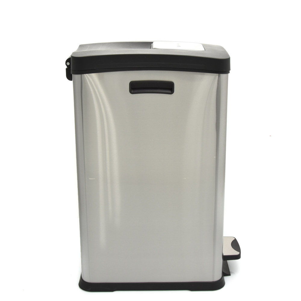 KRISBOW WASTE BIN RECTANGLE MATT 30L WITH PEDAL