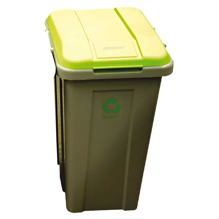 KRISBOW DUST BIN GREY 50L & GREEN COVER