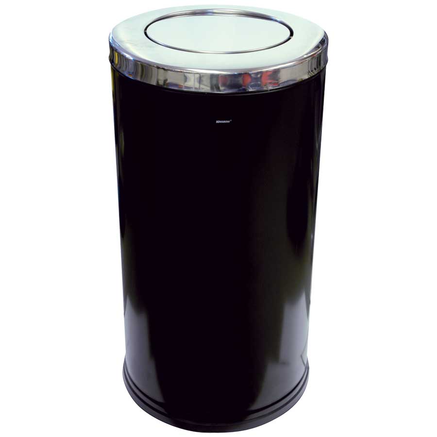 KRISBOW WASTE BIN ROUND BLACK 80L SWING