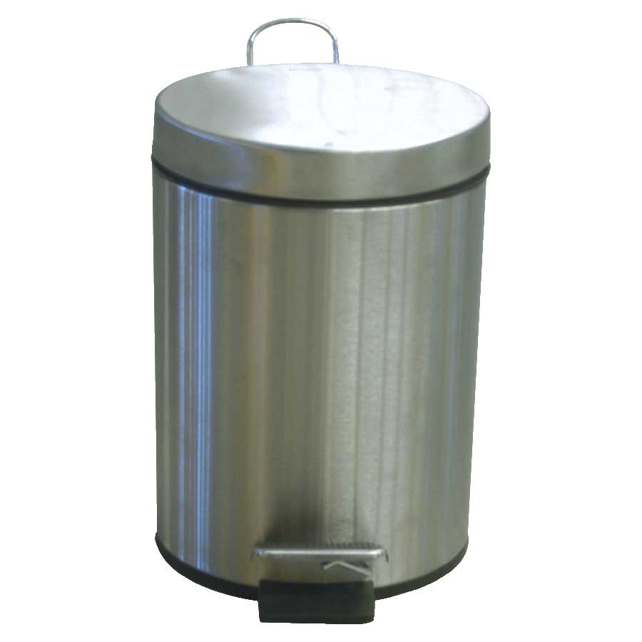 KRISBOW WASTE BIN ROUND MATT 20L WITH PEDAL