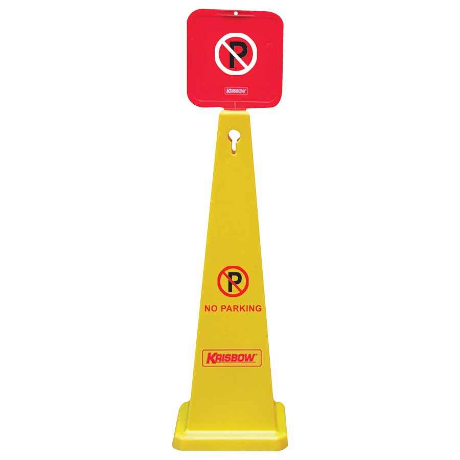 KRISBOW FLOOR SIGN CONE 1170MM NO PARKING