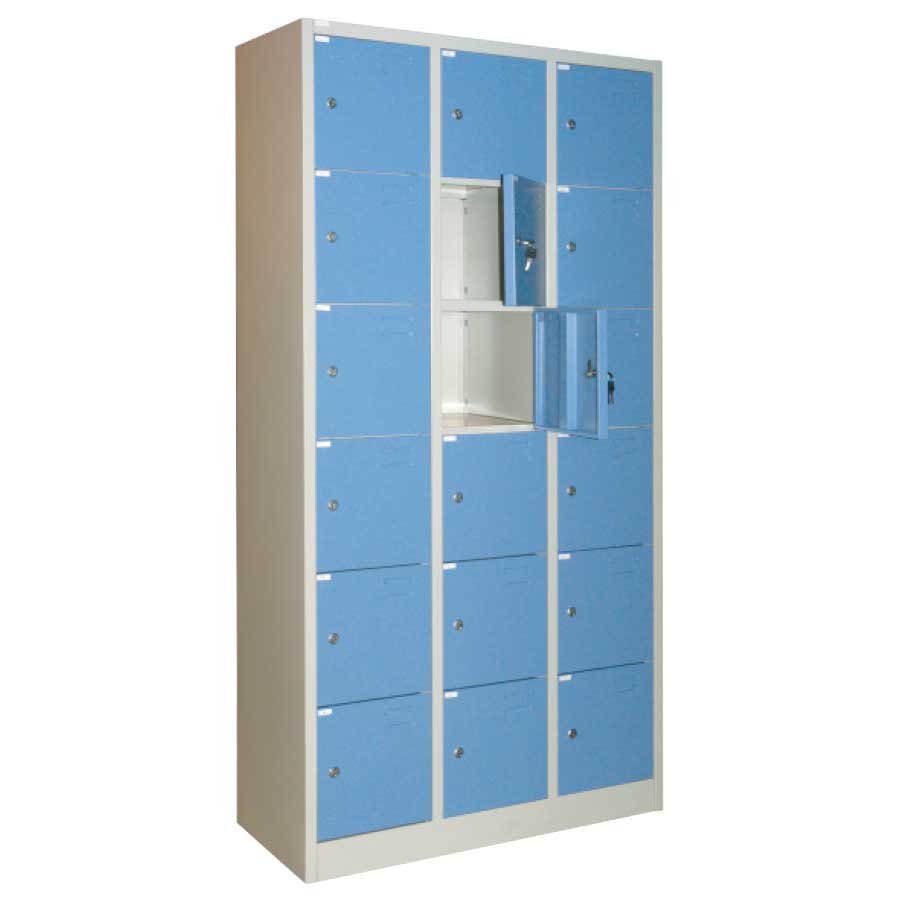 KRISBOW LOCKER 18 DOORS BLUE