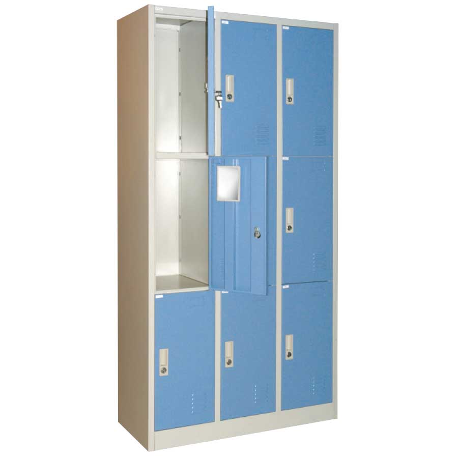 KRISBOW LOCKER 9 DOORS BLUE