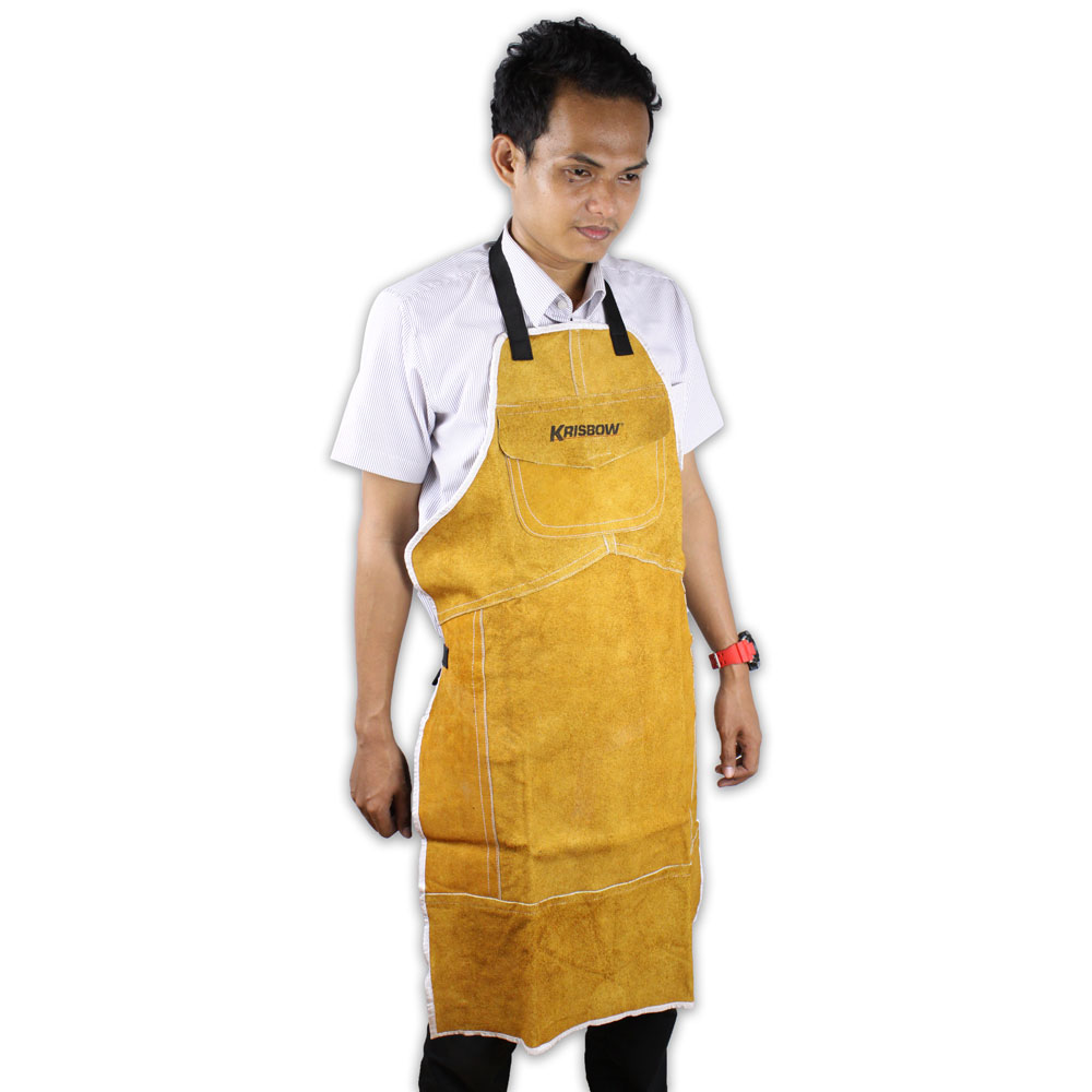 KRISBOW WELDING APRON LEATHER SRAPRBRW