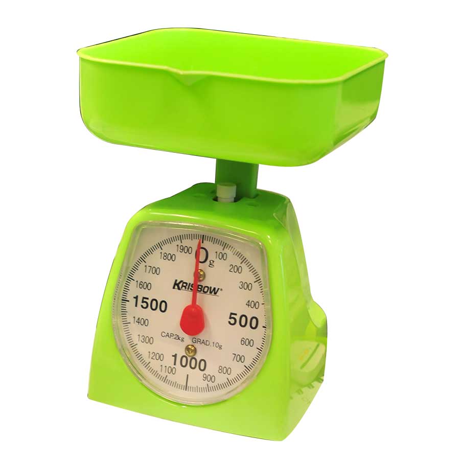 KRISBOW MECHANICAL KITCHEN SCALE 2KG (GREEN)