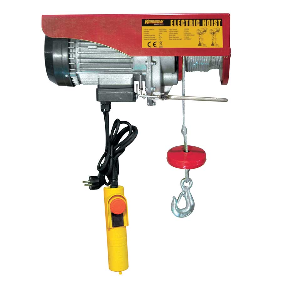 KRISBOW ELECTRIC HOIST REEL DOUBLE HOOK 1000KG