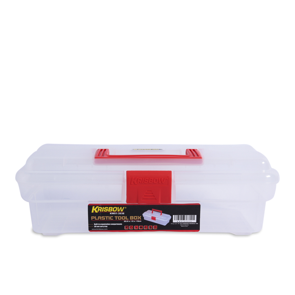 KRISBOW PLASTIC TOOL BOX 30.5X15X10CM LRPTB9