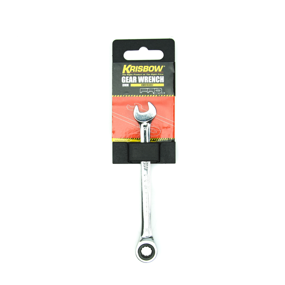 KRISBOW GEAR WRENCH 8MM LPGW8