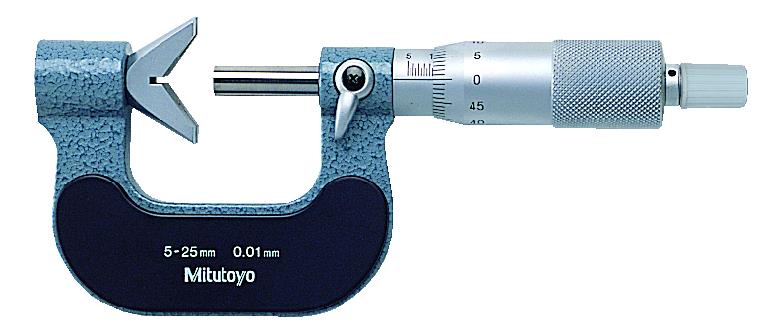 MITUTOYO V ANVIL MICROMETER 5-25/0.01MM 114-121