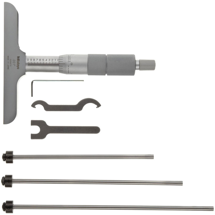 MITUTOYO DEPTH MICROMETER 0- 3/0.001IN 129-130