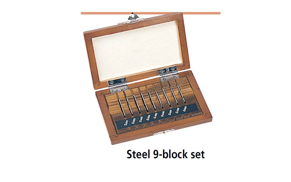 MITUTOYO GAUGE BLOCK STEEL SET (9) 1 516-983-10