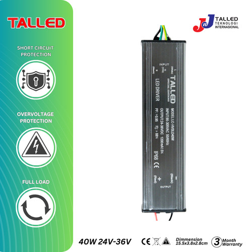 DRIVER LED 40WATT  IP 68 WATERPROOF TALLED