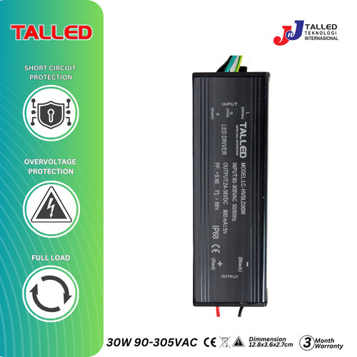 DRIVER LED 30WATT  IP 68 WATERPROOF TALLED