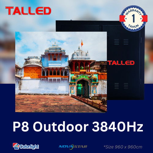 VIDEOTRON MODUL P8 3840Hz OUTDOOR TALLED UKURAN 96CM X 96CM