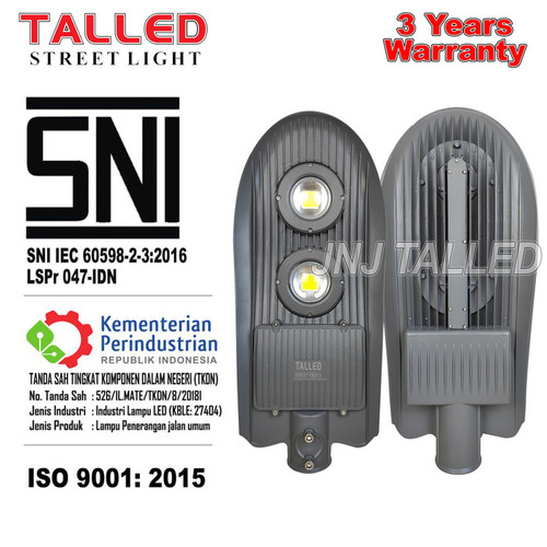 LAMPU JALAN PJU TALLED GRAY COBRA LED CHIP BRIDGELUX 2 LENSA