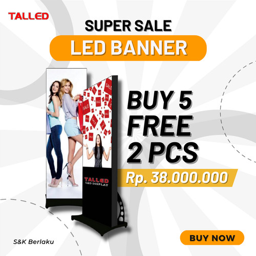 LED VIDEOTRON DISPLAY STANDING BANNER P2.5 INDOOR JNJ TALLED