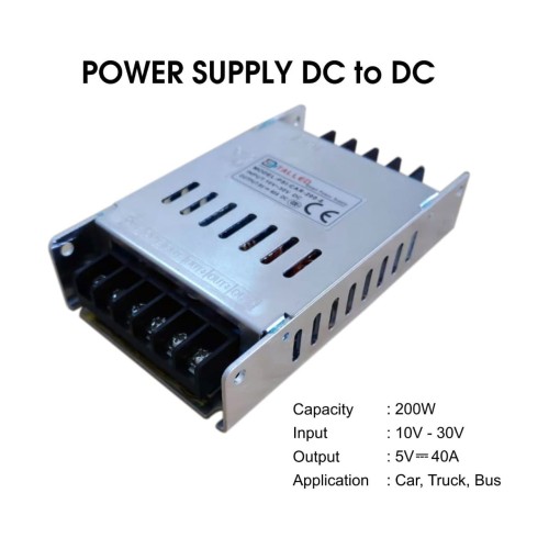 POWER SUPPLY DC TO DC 12V-24V 200W MINI SLIM TALLED