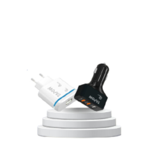 KEPALA CHARGER 1 PORT USB QUICK CHARGER 3.0A TAPOW RC008-WHT