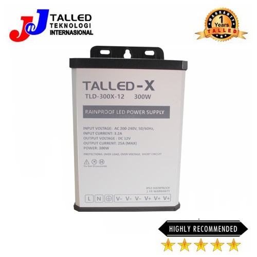 POWER SUPPLY 12V 300 W 25A RAINPROOF TALLED-X