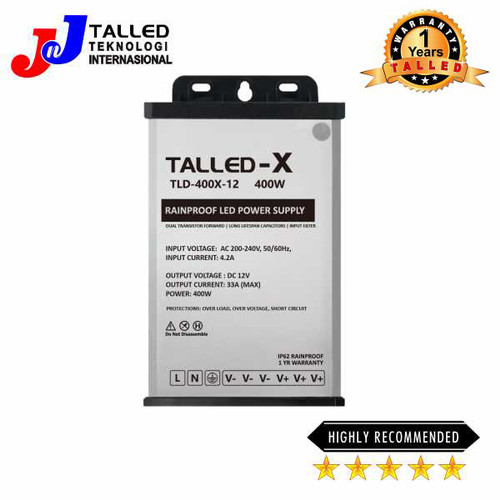 POWER SUPPLY 12V 400 Watt 33,3A RAINPROOF TALLED-X