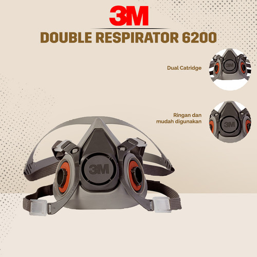 3M DOUBLE RESPIRATOR 6200