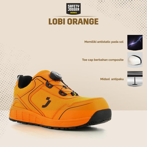 Sepatu Safety Jogger LOBI S1P LOW TLS ORA/ Sepatu Proyek Pria Ringan