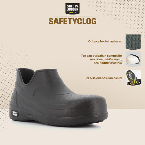 Sepatu Safety Jogger Safetyclog / Safety Shoes Chef Dapur Anti Slip