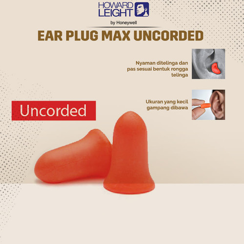 HOWARD LEIGHT EAR PLUG MAX UNCORDED (TANPA TALI)