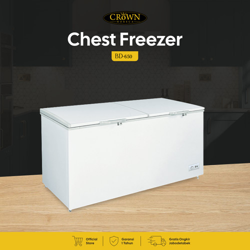 Chest Freezer BD-650 Mesin Pembeku Crown Horeca