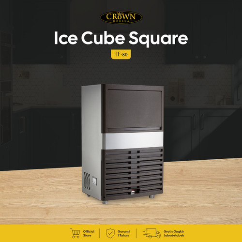 Ice Cube Square Machine TF-80 Mesin Pembuat Es Batu Crown Horeca