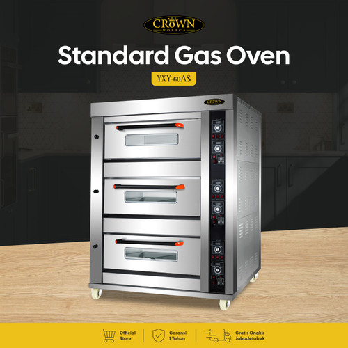 Standard Gas Oven YXY 60 AS - Crown Horeca / Oven Gas 3 Deck