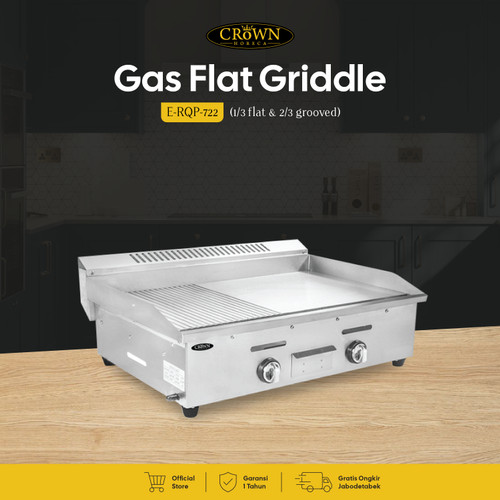 Gas Griddle (1/3 flat & 2/3 grooved) E-RQP 722 Crown Horeca