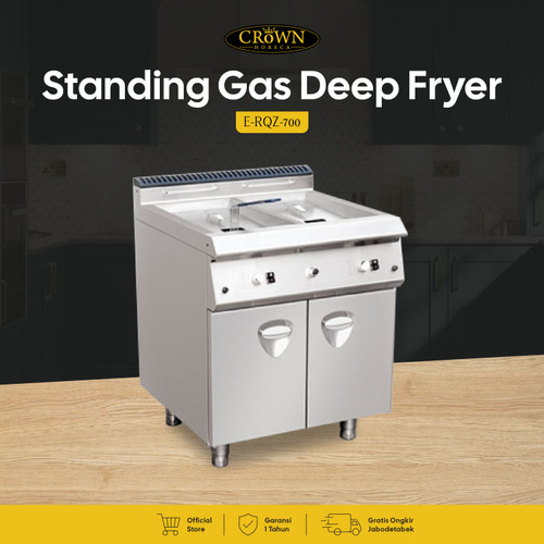 Standing Gas Deep Fryer with Cabinet