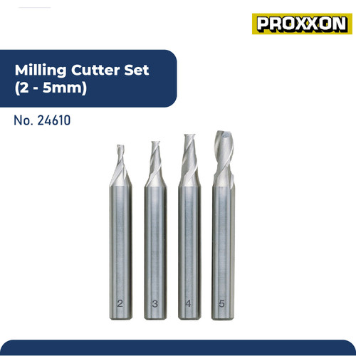 PROXXON 24610 CUTTER MILLING SET MILLING CUTTER SET (2-5MM)