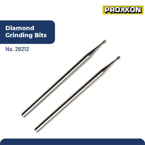 PROXXON 28212 MATA BOR TUNER DIAMOND GRINDING BITS (ROUND) 1.0MM 2PCS