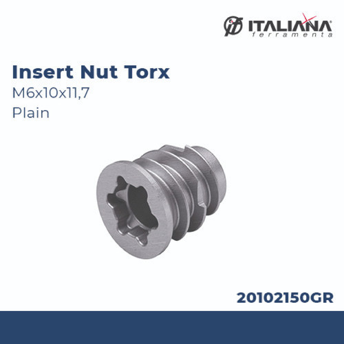 ITALIANA MUR NANAS TANAM INSERT NUT TORX M6X10X11,7 PLAIN